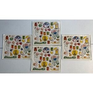 Vtg 1983 Puffy Cabbage Patch Baby‎ Stickers 4 Full Sheets Excellent NOS